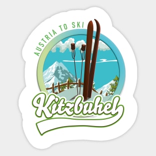 Kitzbuhel austria to ski Sticker